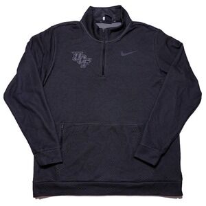NIKE UCF Knights 1/2 Zip Pullover Sweatshirt Black Dots XL